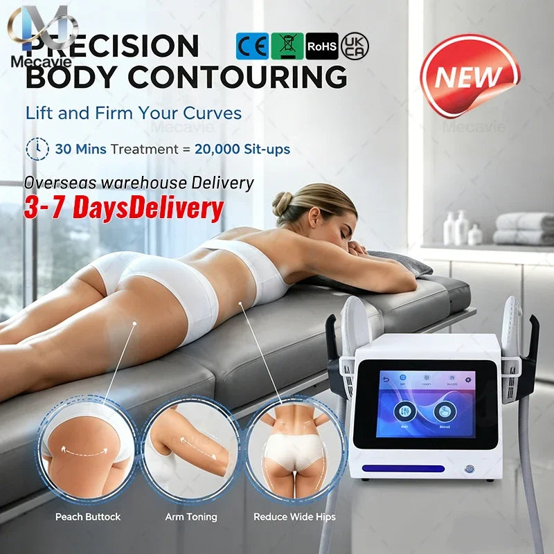 Safe Painless Professional EMS Body Shaping Instrument Upgraded 6500W 200HZ Abdominal Muscle Trainer for Slimming Body Shaping