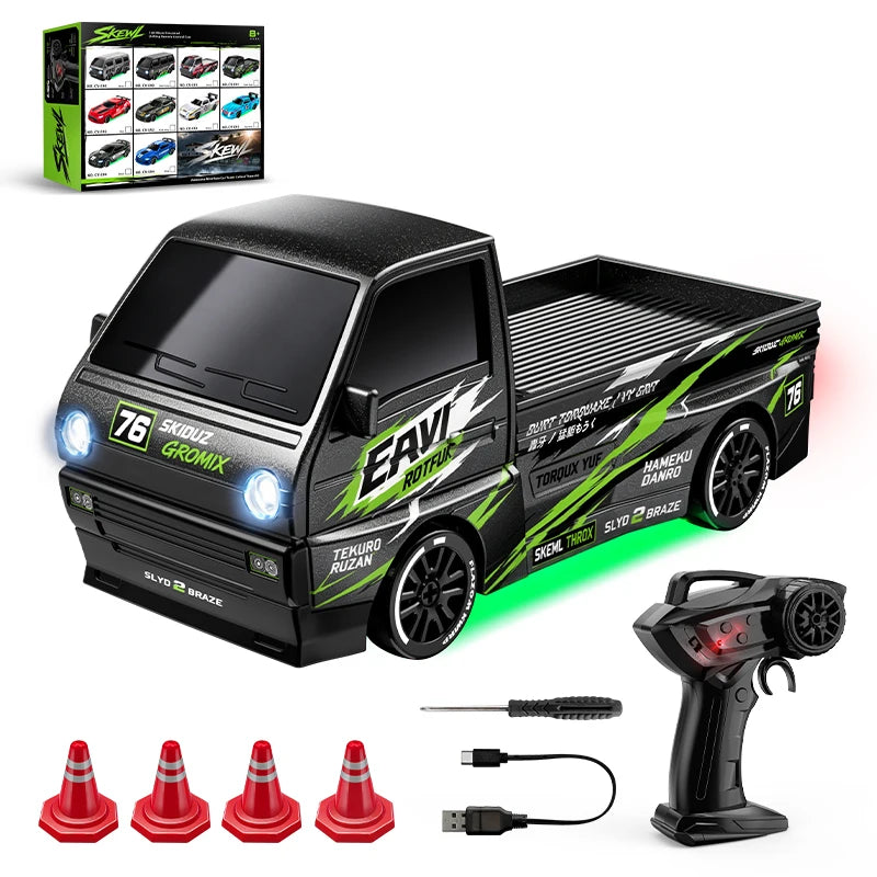 1:64 Desktop Drift Racing Car, 4WD Cool Mini Stunt RC Drift Car With Rechargeable Battery, Holiday Gift For Kids