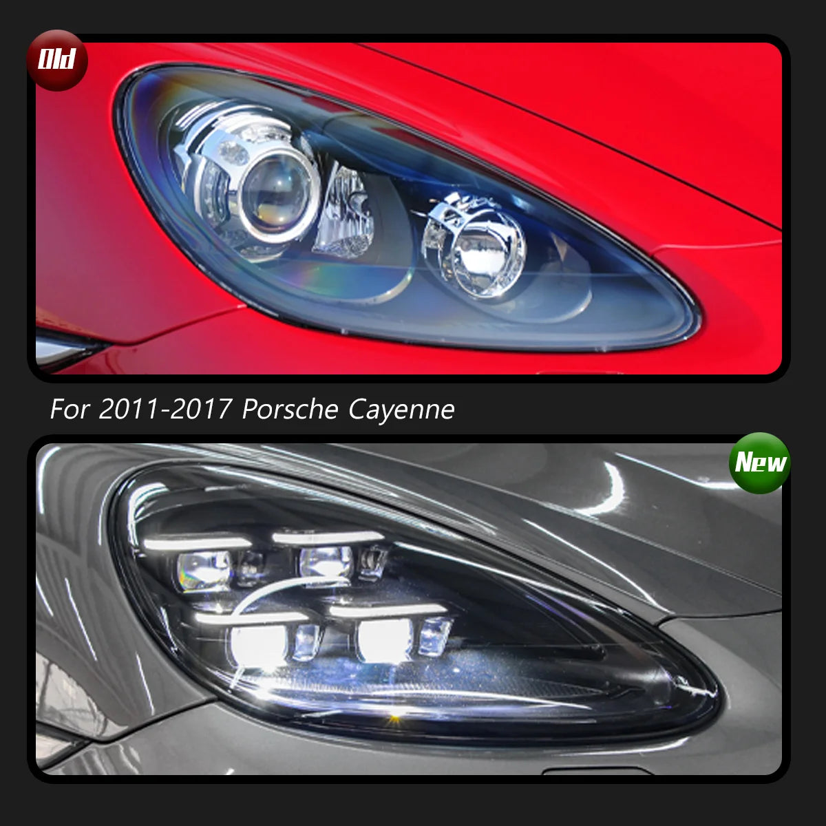 Car Lights For Porsche Cayenne Headlights 2011-2017 958 LED Laser Matrix Head Lamps Upgrade 2024 Style