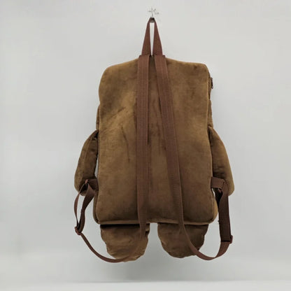 TreasuringU Domo Kun Plush Backpack Brown Stuffed Bag for Women Men Kids Cute Small Shoulder Messenger Bag
