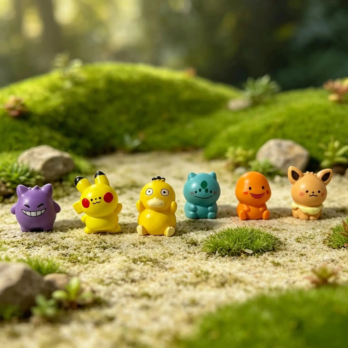 6pcs Pokemon Pocket desktop Ornaments, Cute Anime Character Figurine Set, Collection Decoration, Fan Surprise Products