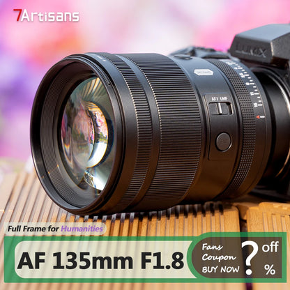 7artisans AF 135mm F1.8 Standard Prime Auto Focus Mirrorless Camera Lens for Humanities Photography with Sony FE Nikon Z L-mount