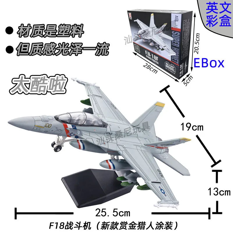 1/72 Assemble Fighter Jet US F22 F14 Tomcat Soviet SU-35 Su-57 Aircraft Model Military Building Block Toy