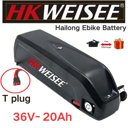 For Hailong 36V 48V 52V 15Ah 20Ah Battery For Bafang BBS02 BBS03 BBSHD Motor Hailong Battery Powerful and Long-Lasting Power