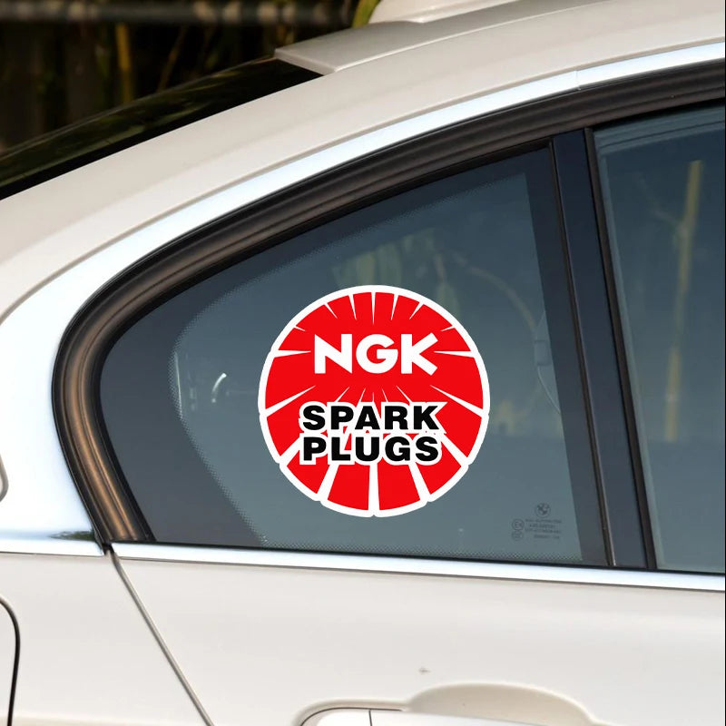 Waterproof Reflective NGK Spark Plug Car Sticker Creative Personalized Body Decoration Glass Sticker