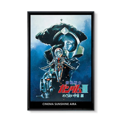 Gundam UC 0079 Frameless Canvas Print  Amuro RX-78 Poster Merchandise - Decorative Wall Art for Bedroom and Headboard