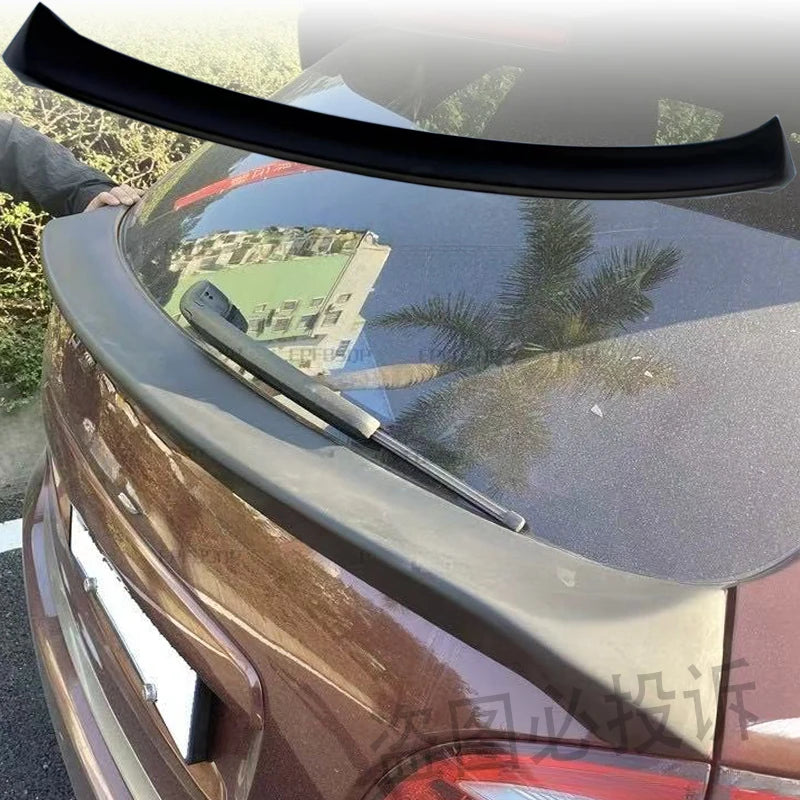 For Porsche Cayenne 958 2011 2012 2013 2014 True Carbon Fiber /FRP Black Middle Wing Rear Wing Luggage Lip Top Spoiler