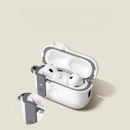 Protective Case For Airpods 4 Cover Luxury Earphone Cover Case For Apple Airpodspro 2 3 1/2 Air Pods Pro Shockproof With Hook﻿