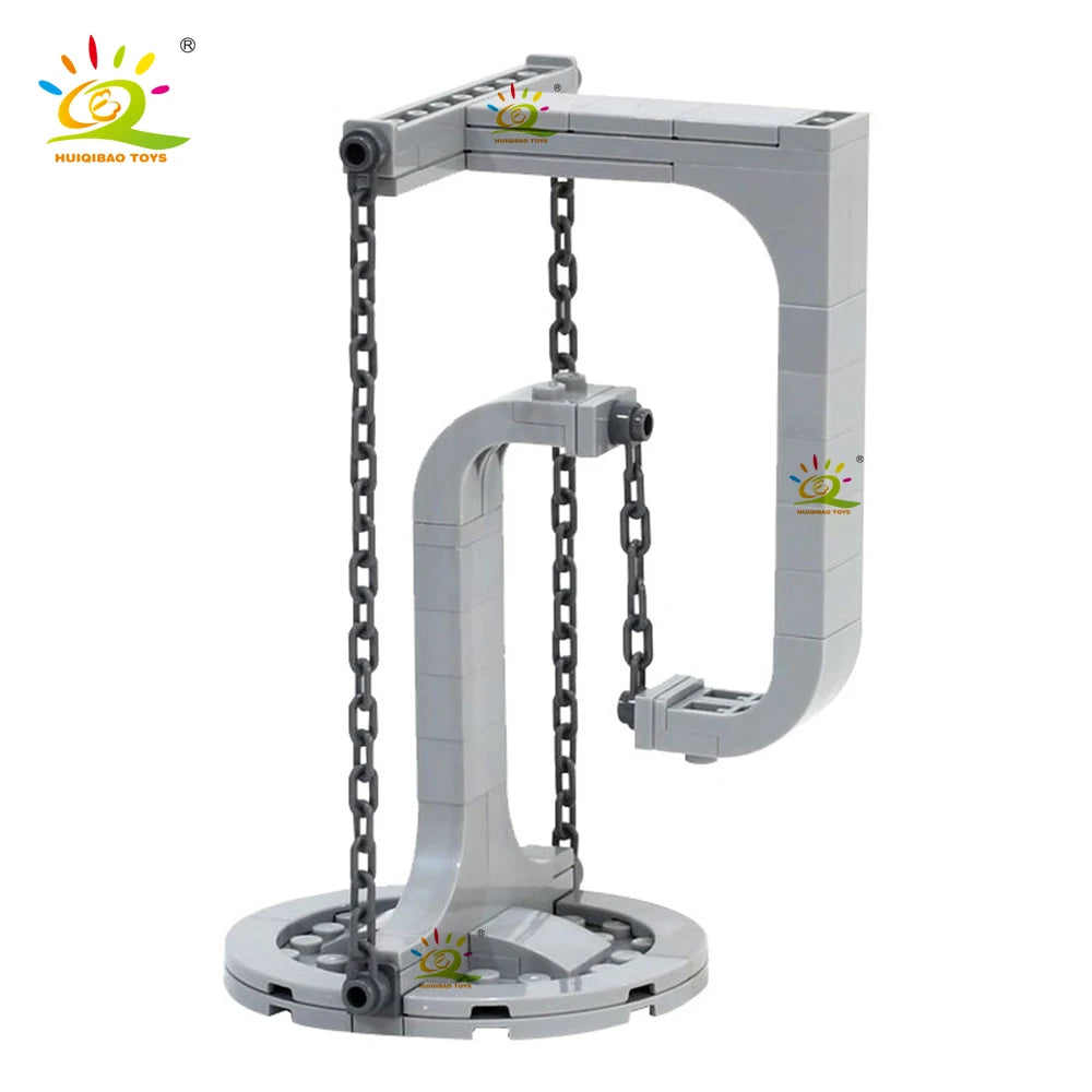HUIQIBAO MOC Tensegrity Sculptures Anti-Gravity Building Blocks Creator Novel Physics Balance DIY Bricks Toys for Children Gift
