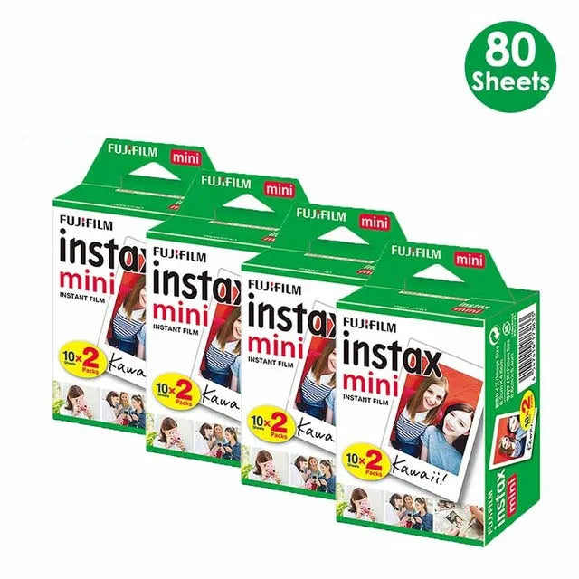 Fujifilm Instax Mini Film White 10 20 40 60 80 100 Sheets For FUJI Instant Photo Camera Mini 12/11 9 8 7 70 90 Film Camera