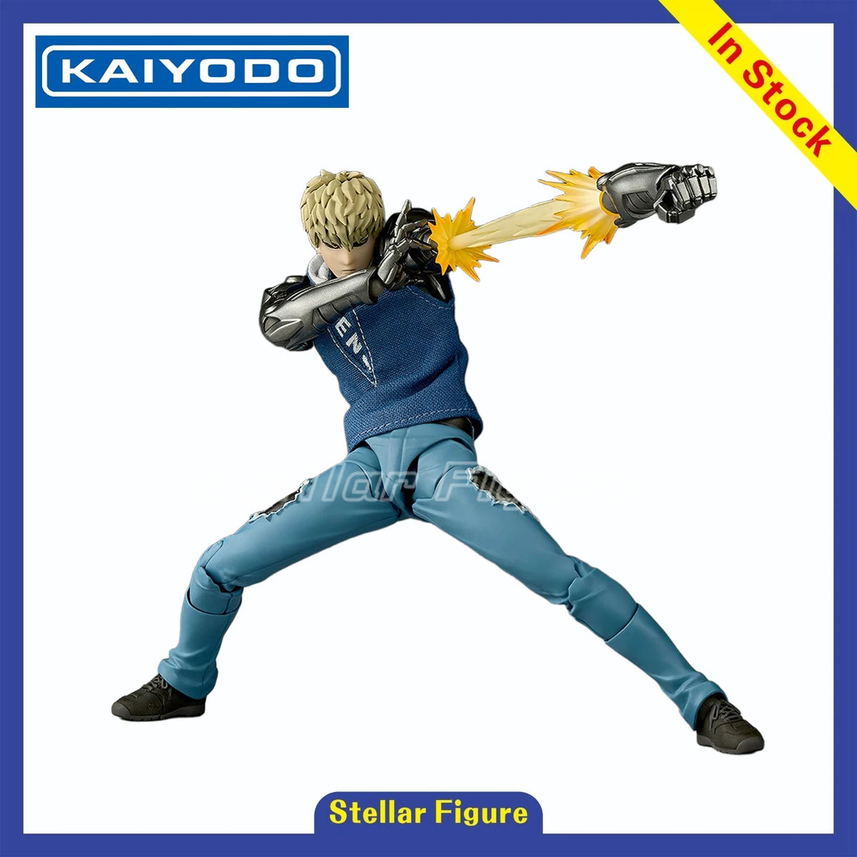 【SF】In Stock KAIYODO Revoltech One Punch Man Genos Figures Model Anime Collection