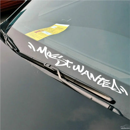 Graffiti Most Wanted Car Sticker Decal Front Rear Windshield Banner Bumper Auto Vehicle Vinyl Decor