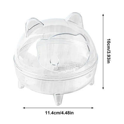 Hamster Toilet Chinchilla Bath House Golden Bear Bathroom Fully Transparent Field Of View Anti-spill for Gerbil Other Small Hams