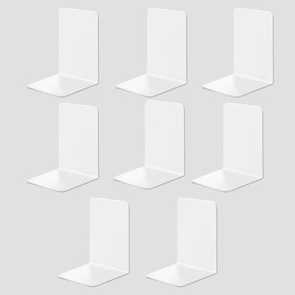 8 Pieces Bookends,Clear Bookends for Shelves,Heavy Duty Book Ends andDesktop Organizer,Book Stopper for Books/Movies/CD