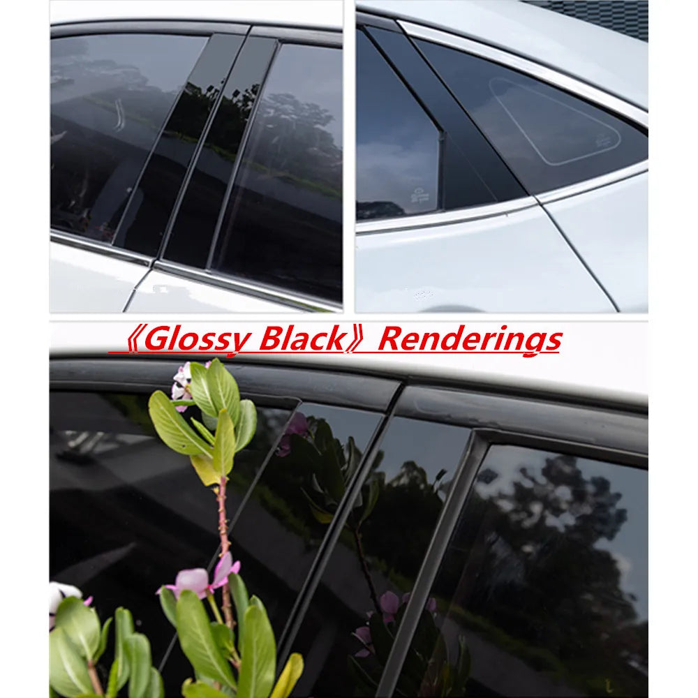 Car PC Material Pillar Post Cover Door Trim Window Molding Sticker Plate Accessories For PORSCHE Panamera 2010-2023/Macan 2014+