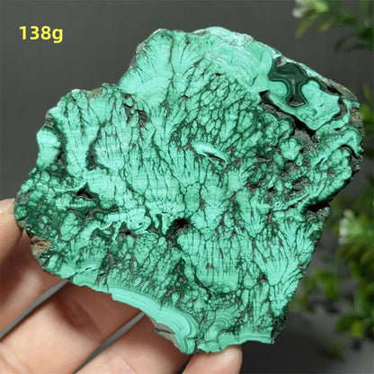 Natural High-Quality And Beautiful Malachite Slate Mineral Raw Stone Therapy Meditation Prayer Energy Home Decoration+Bracket