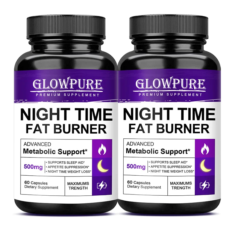 Slimming Capsule Night Time Fat Burner for Weight Loss, Boost Metabolism, Suppress Appetite Diet，Healthy Weight Management
