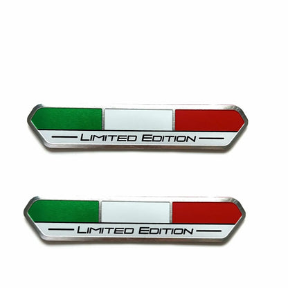 Limited Edition Italy National flag Aluminium Adhesive Emblem Rear Trunk Badge Fender Sticker Body Decal car emblem