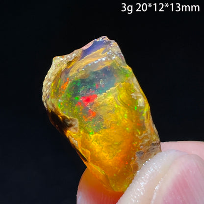 Natural Rare Colorful Ethiopia Opal (Need In Water) Gem Mineral Healing Quartz Crystals Gemstone Shooting Under Lighting