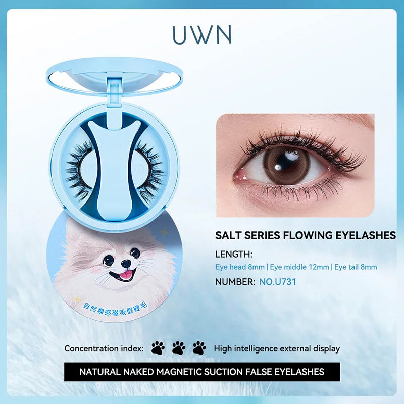 BQI magnetic adhesive false eyelashes are easy to wear and can be removed at any time. They give you natural-looking eyelashes.