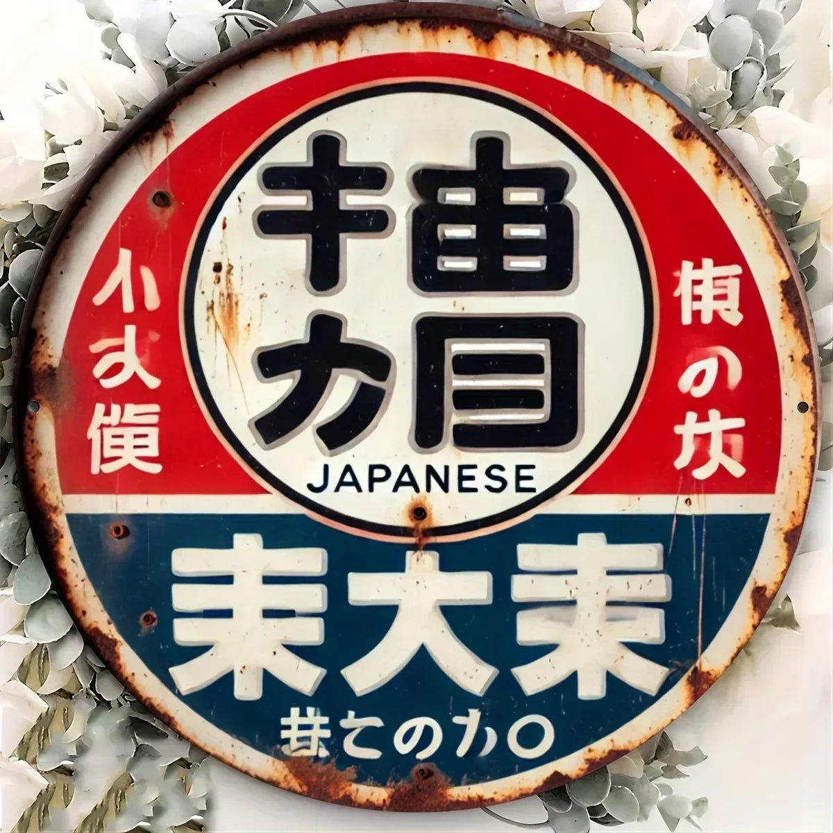 EdoFoil Japanese Sign - Durable All-Weather Decor for Home & Parties, Elegant Japanese Art Gift