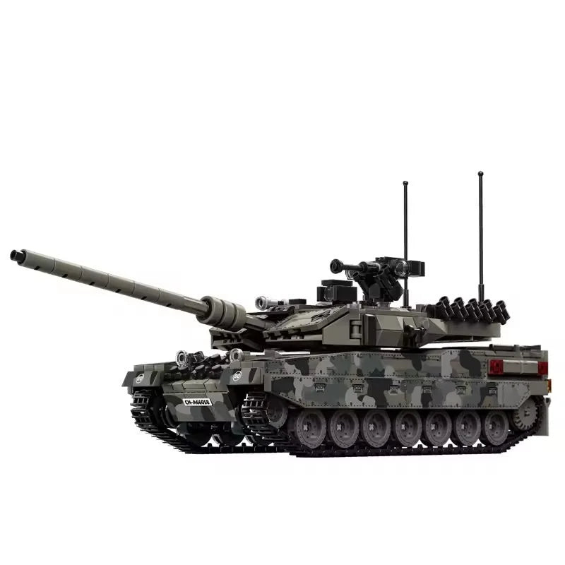 World War Army Military Soldiers SWAT Leopard 2A7 Main Battle Tank Assemble Building Blocks City Construction Bricks Toys Gift