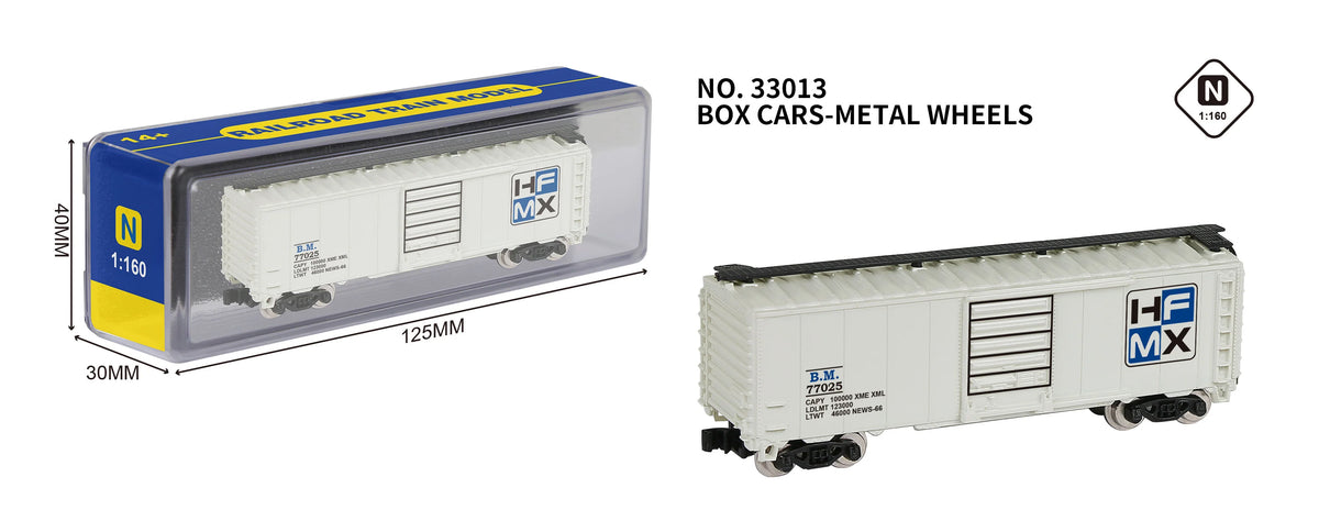 1:160 N Scale White Refrigerated Compartment Train Model, Compatible with Standard Track for Railway Diorama & Collector Disp