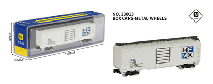 1:160 N Scale White Refrigerated Compartment Train Model, Compatible with Standard Track for Railway Diorama & Collector Disp