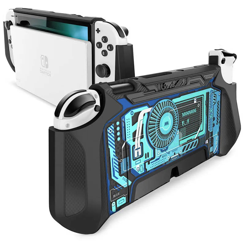 MUMBA Dockable Case For Nintendo Switch OLED 2021 Blade Series TPU Grip Protective Cover Compatible with Joy-Con Controller