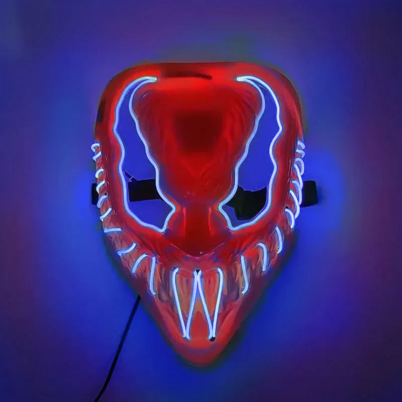 Horror Halloween GlowMasks Led Luminous Scream Venom Mask Carnival Masquerade Party Cosplay Scorpion Mask New