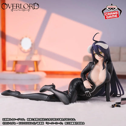 In Stock Bandai Original Genuine Banpresto Anime Overlord IV IF Relax Time Albedo 18cm Collection Model Toy Figure Birthday Gift