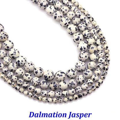 Natural Stone 4 6 8 10mm Round Leopardskin Jaspers Stone Spacer Loose Bead For Jewelry Making DIY Bracelet Needlework Accessorie