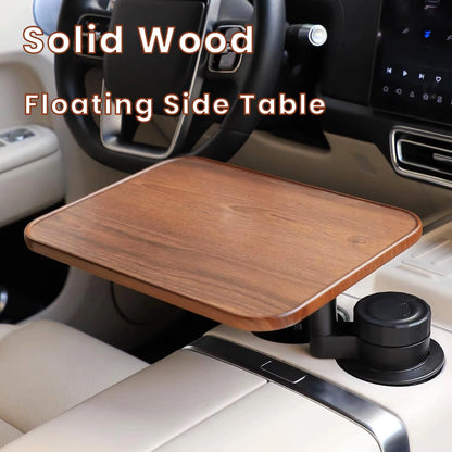 Fold-down Tray For Cars Multi-Function Drink Holder with Food Table 360-Degree Adjustable Base Tray for Snack