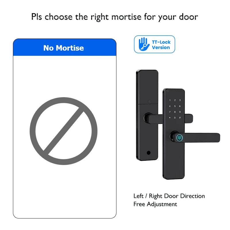 Bluetooth TTLock App Fingerprint Door Lock Code Card Key Touch Screen Smart Door Lock Security Digital Electronic Lock For Home