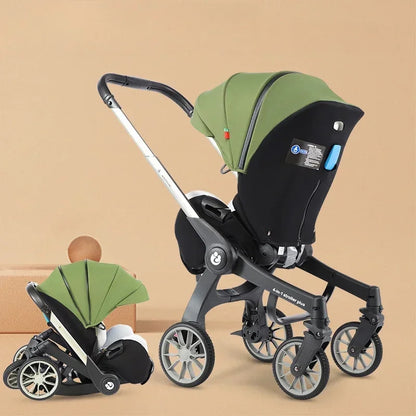 New Baby Stroller 4in1 Multi-function Car Seat Four-wheel Stroller Folded Baby Carries Baby Stroller 3 in 1 Portable