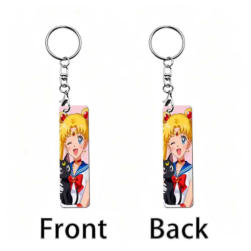 Sailor Moon Acrylic Keychain Backpack Anime Figures Two-dimensional Peripheral Keyring Pendant Decorative Ornament Keychains