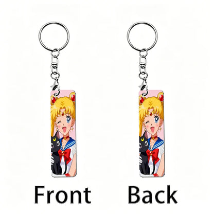 Sailor Moon Acrylic Keychain Backpack Anime Figures Two-dimensional Peripheral Keyring Pendant Decorative Ornament Keychains