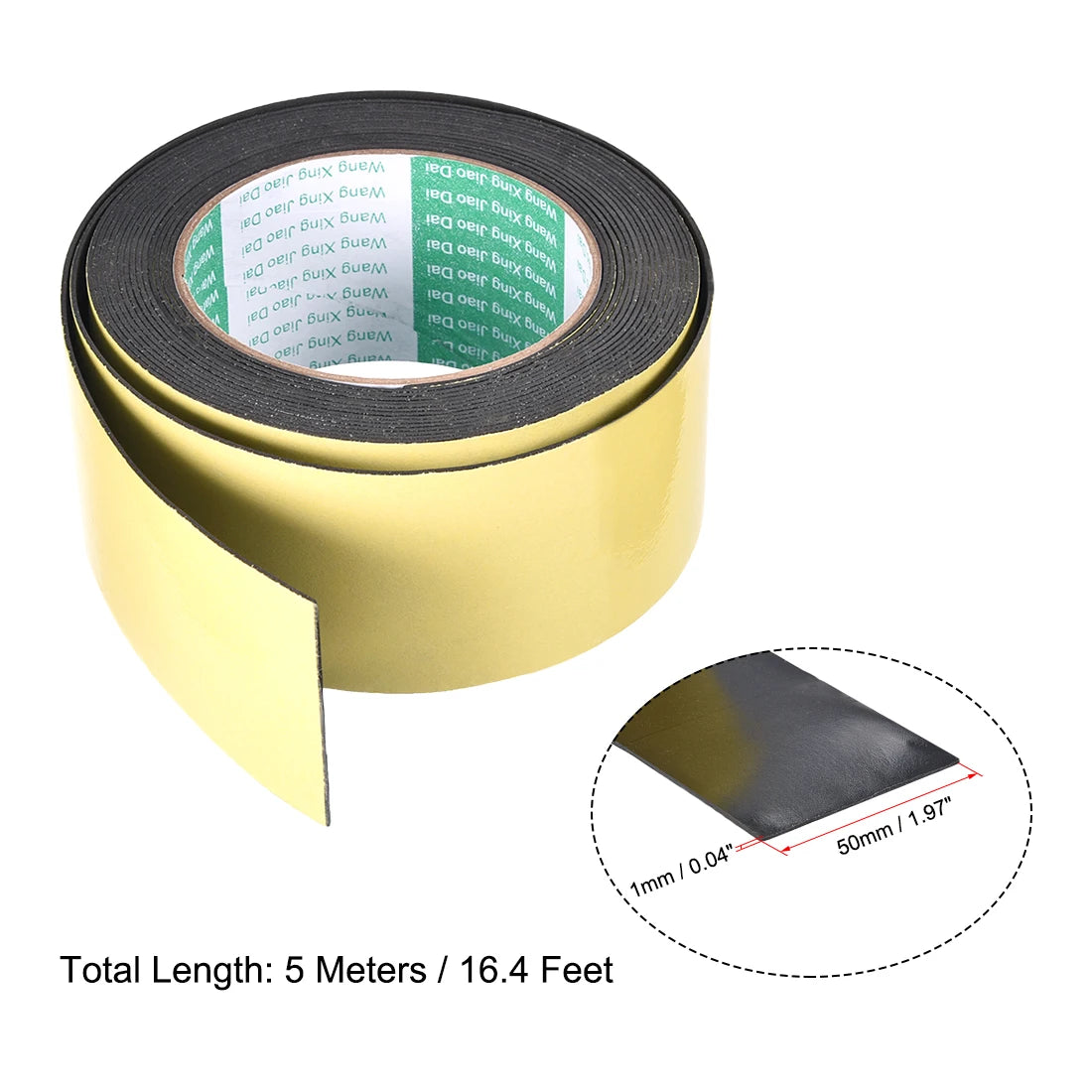 1-5mm Thick EVA Foam Sponge Rubber Strip Single Sided Adhesive Soundproof Anti-collision Window Door Seal Strip Weather Strip