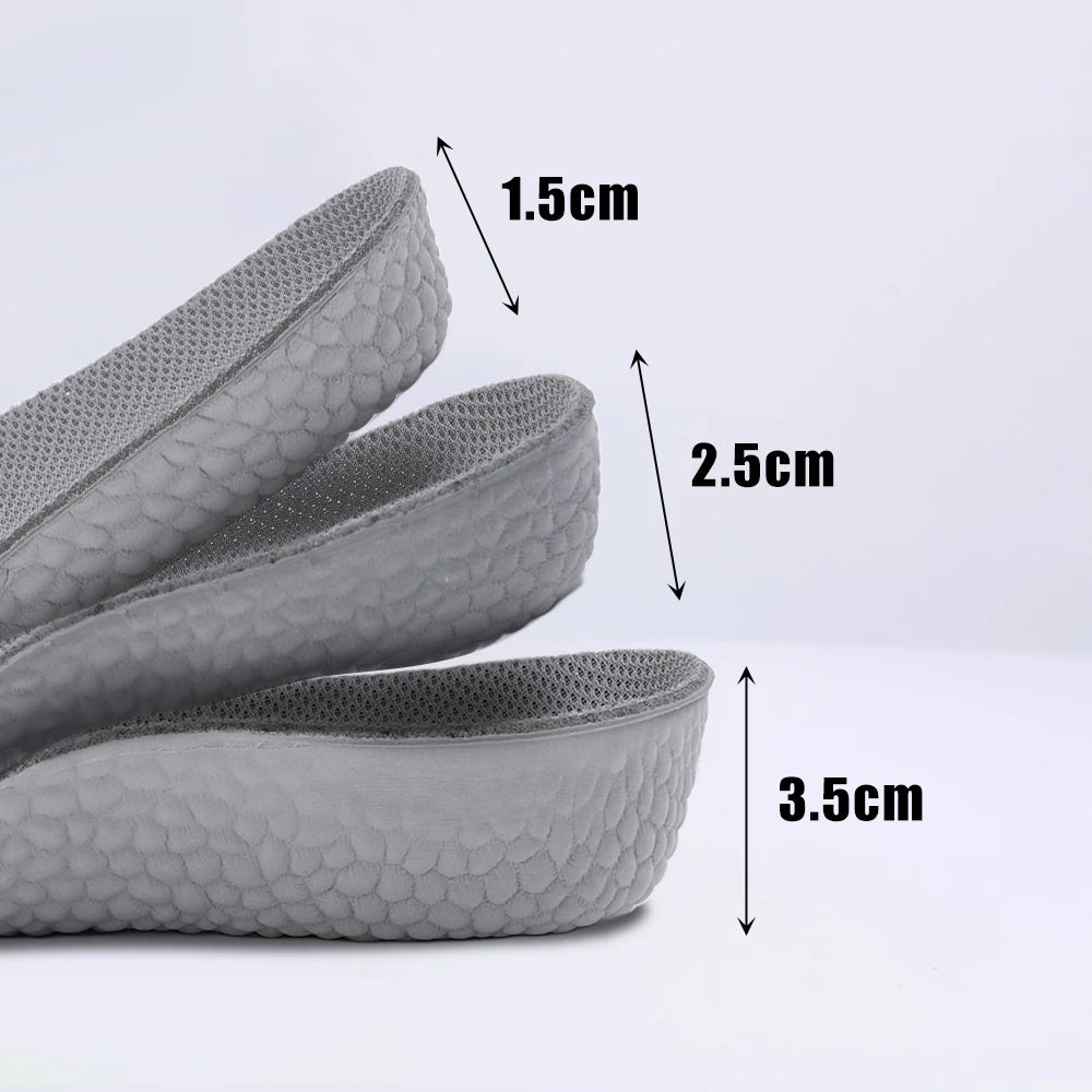 3.5CM Invisible Height Increasing Insoles Half Sole Heighten Sports Shoe Pad Inserts Men Women Orthopedic Arch Support Insole
