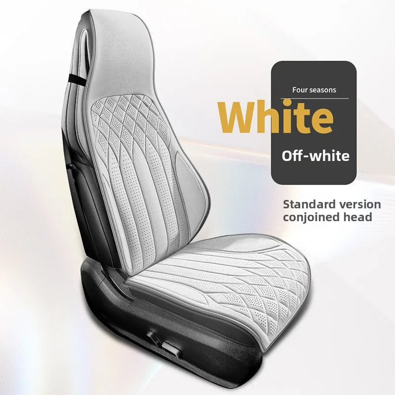 Car Suede Seat Protection Universal Car Seat Cover All Season Breathable Perforated Suede SUV Sedan Seat Cover Latex Cushion