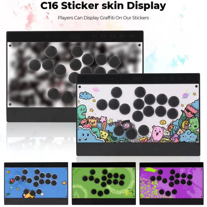 Haute42 Magnetic Hitbox Leverless Controller Button Rim Arcade Controller For PC/PS4/PS5/Switch Stickless Arcade Stick Hitbox