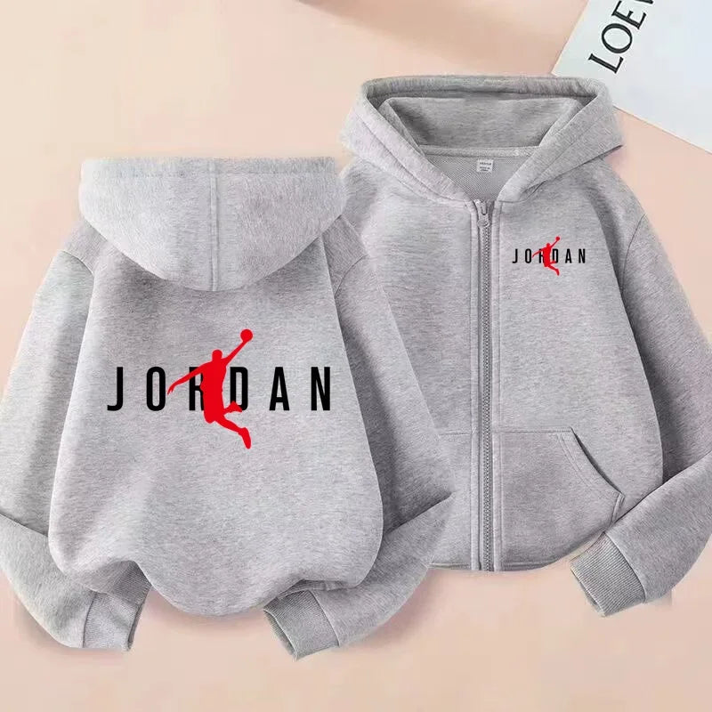 Children's Zipper Style Hoodie Sweatshirt Fashion Idol Star Charming Coat Boys Girls 3-12Yrs Casual Sports Cardigan Gift