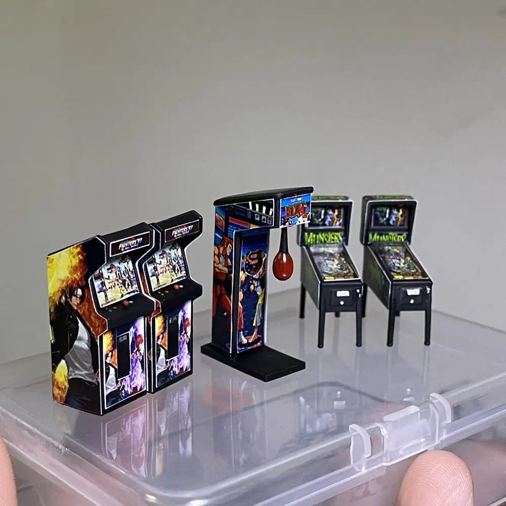 1:64 scale Arcade Pinball Machine Miniature Model Garage Modification Store Decoration Scene  Auto Repair Shop Figure Accessorie