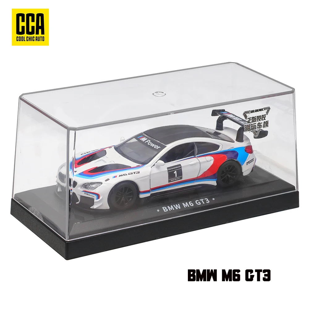 CCA MSZ 1:36~1:47 Lamborghini Aventador SVJ 63 Maserati Land Rover Guard BMW Benz Car Model With Helmet Acrylic Box Alloy Car