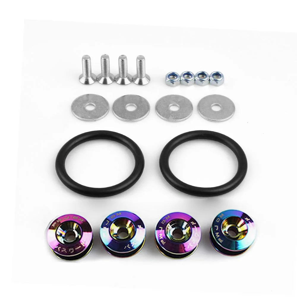 Aluminum JDM Quick Release Fasteners Bumper For Car Trunk Fender Hatch Lids Kit