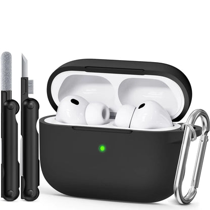 for AirPods Pro 3 Case with Cleaning Kit Soft Silicone Protective Cover for Apple AirPods Pro 3rd Generation Cases with Keychain