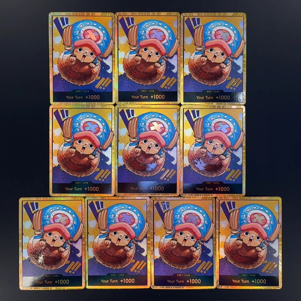 One Piece OPCG English Golden Holographic 3D Textured  DON card Straw Hat Crew x Lakers DON card Anime Collectible Cards