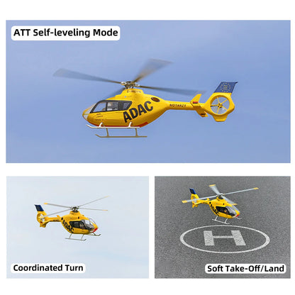 FLYWING EC135 RC Helicopter LED Light ACE Flight Control EC135 Scale Helicopter 470 Size RC Helicopters 4 Blade 6CH RC Helicopte