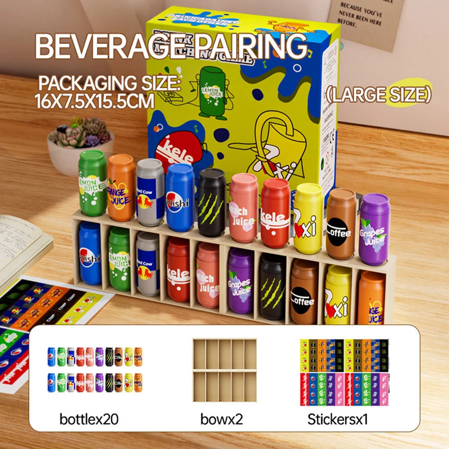Children New Bottle Guessing Beverage Match Match Memory Exercise Logical Thinking Reasoning Board Game Beneficial Intelligence