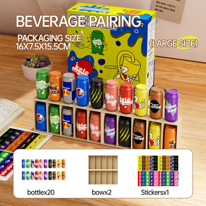 Children New Bottle Guessing Beverage Match Match Memory Exercise Logical Thinking Reasoning Board Game Beneficial Intelligence